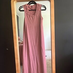 Lululemon Athletica Pink Sleeveless Scoop Neck Maxi Sundress